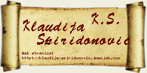 Klaudija Spiridonović vizit kartica